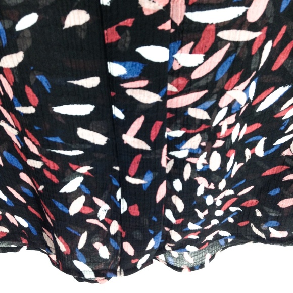 TWO by VINCE CAMUTO Masquerade Print Sheer Blouse - Picture 5 of 8